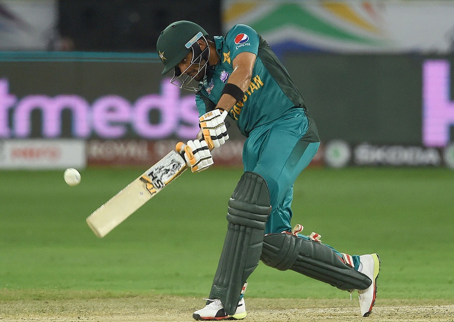 Babar Azam became the joint-second-fastest to reach 2000 ODI runs during his 36-ball 33. PHOTO: AFP
