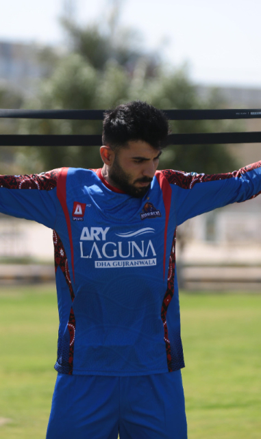 Emerging young pacer doing workout