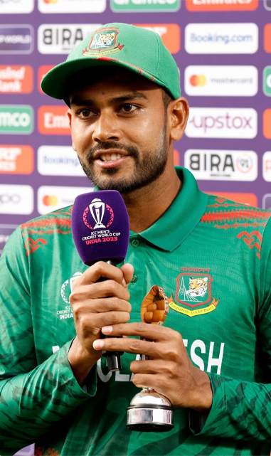 Mehidy Hasan awarded Player of the match