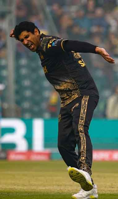 Salman Irshad celebrates after taking wicket