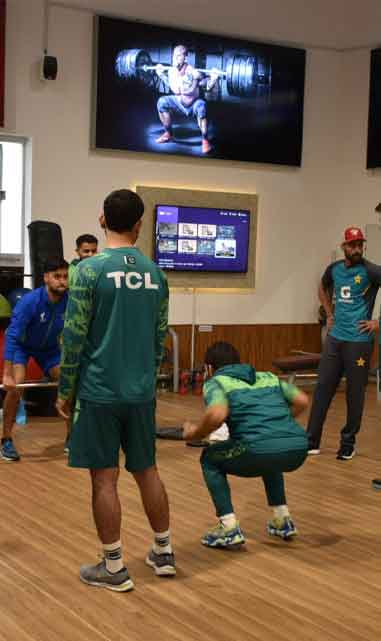 Pakistan players hitting hard in gym