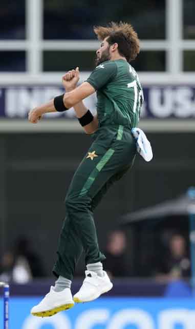 Shaheen Afridi picked up three wickets in his over