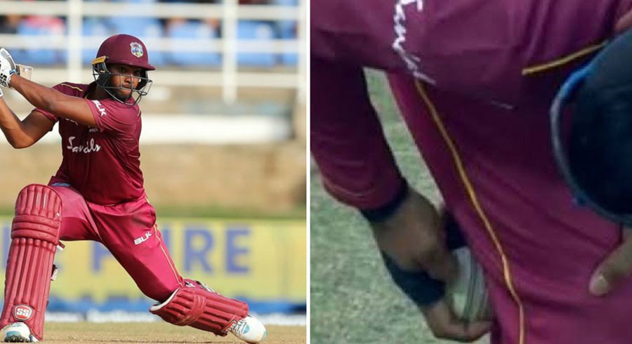 WATCH: Pooran commits ball-tampering offence