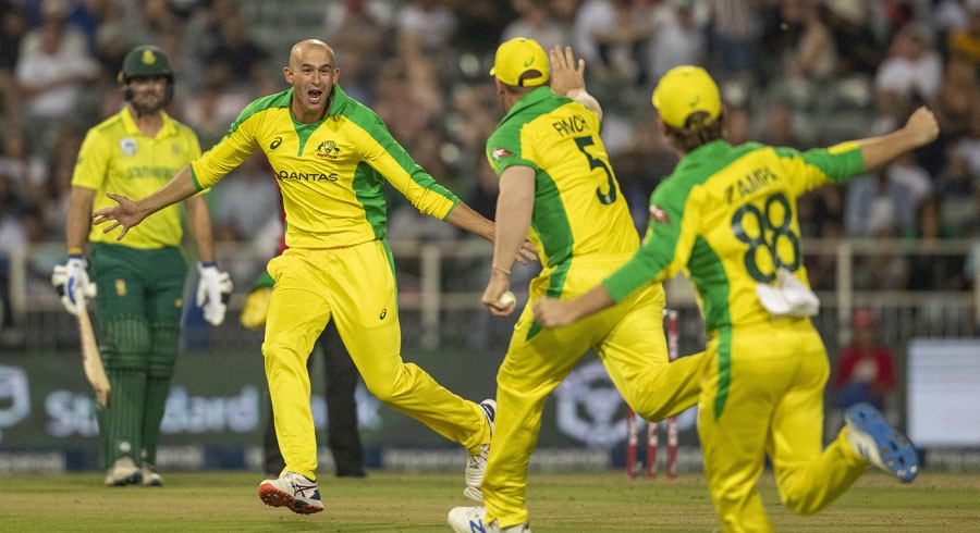 Agar hat-trick helps Australia thrash South Africa in first T20I