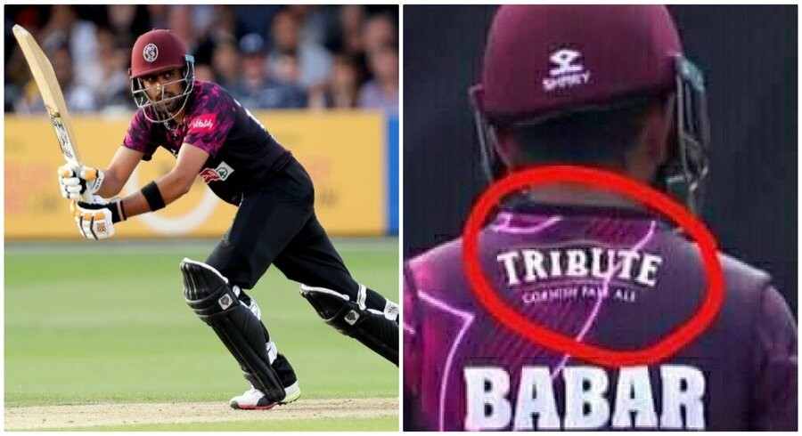 Babar Azam sparks outrage by sporting alcohol logo on his Somerset kit