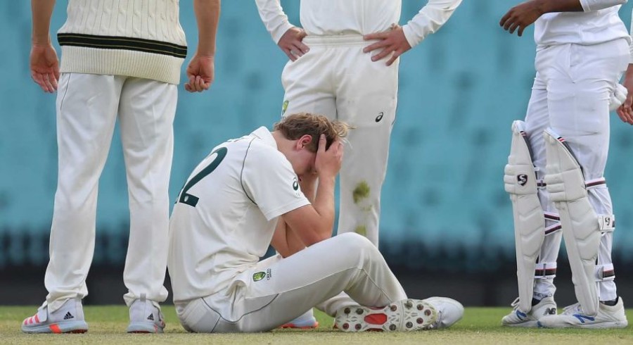 Australia's Green struck on head during warm-up match