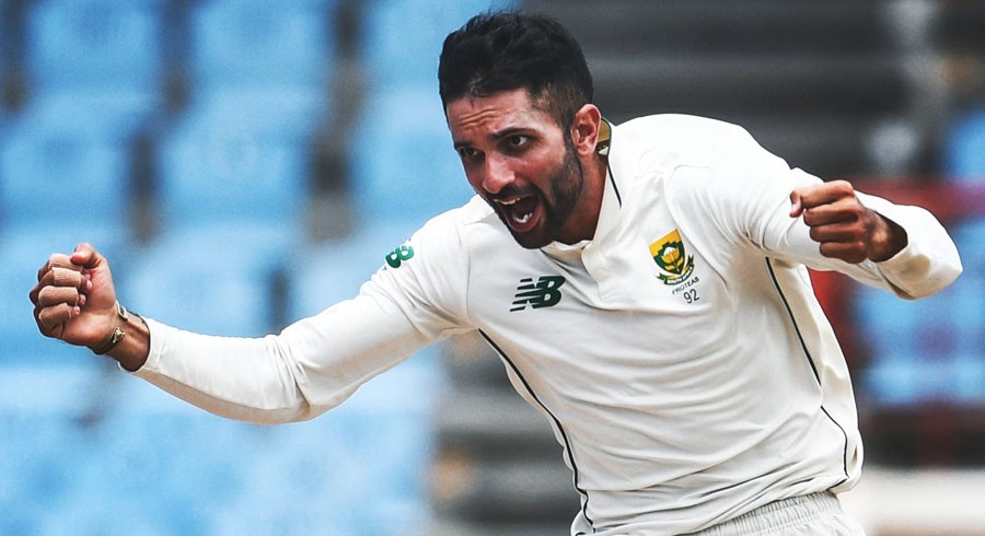 Magnificent Maharaj revels in rare hat-trick for South Africa