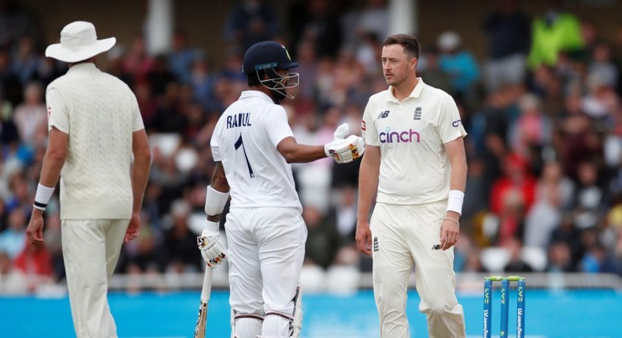 Rahul and Jadeja give India handy lead in wet Nottingham