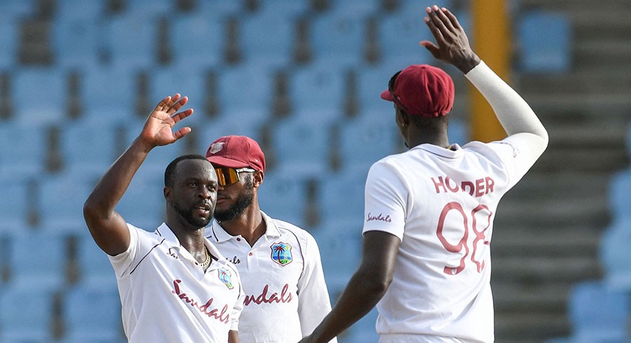 West Indies lose two quick wickets after dismissing Pakistan for 217