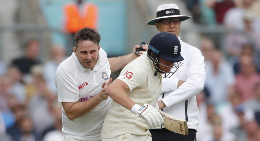 Pitch invader arrested on suspicion of assault after Bairstow collision