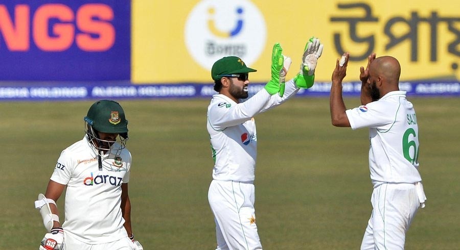ڈھاکا ٹیسٹ میں پاکستان کی بنگلہ دیش پر 224 رنز کی برتری