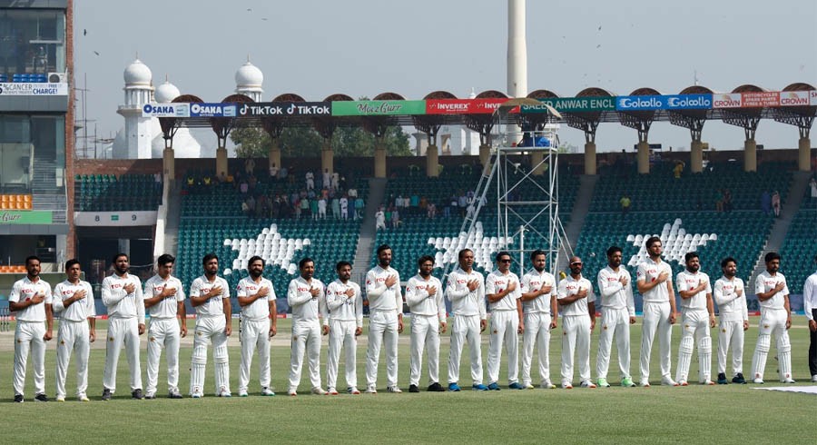 Pakistan team celebrate 'Pakistan Day' with fans at Gaddafi Stadium