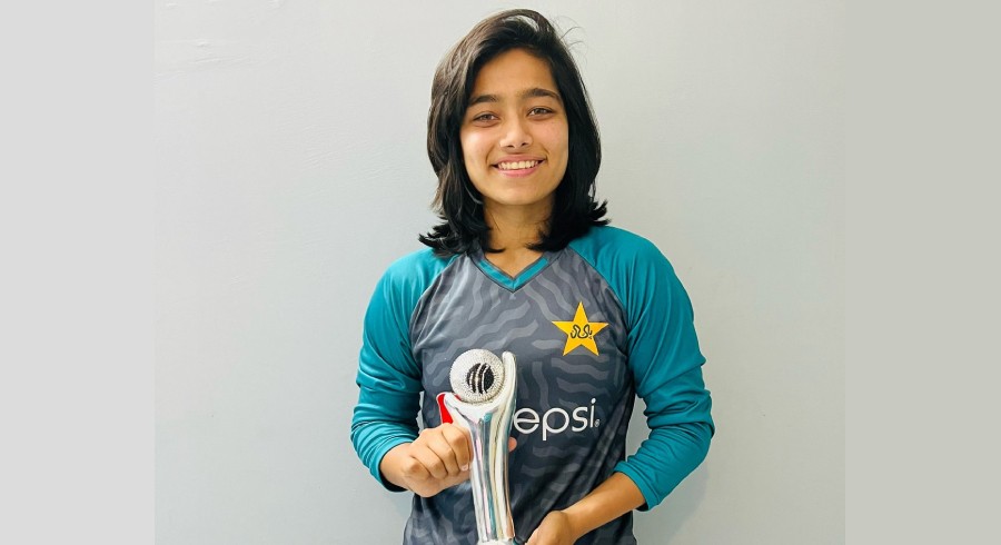 Fatima Sana receives ICC Women's Emerging Cricketer of the Year trophy