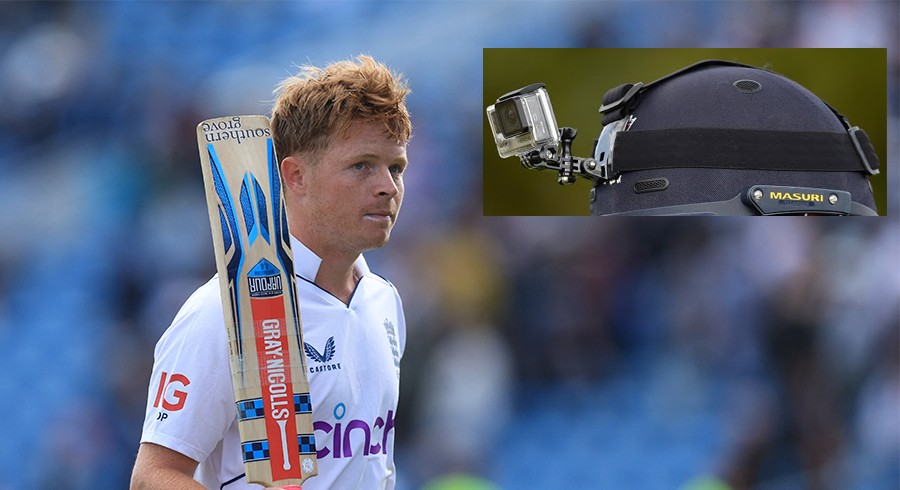 ENGvIND: Ollie Pope to field with camera on helmet in Edgbaston Test