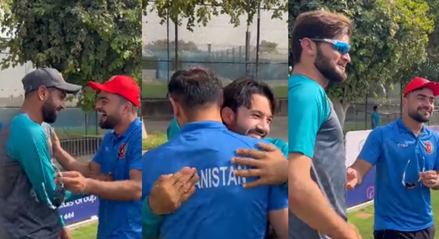 WATCH: Pakistan, Afghanistan players exchange greetings during practice session