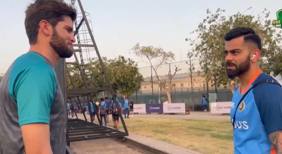WATCH: Indian players including Kohli inquire about Shaheen's injury