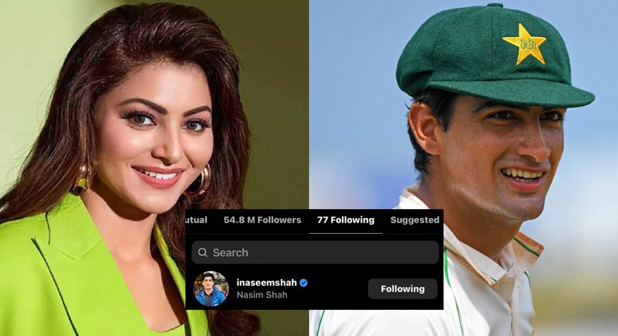 Urvashi unfollows Naseem on Instagram after pacer revealed he doesn't know her