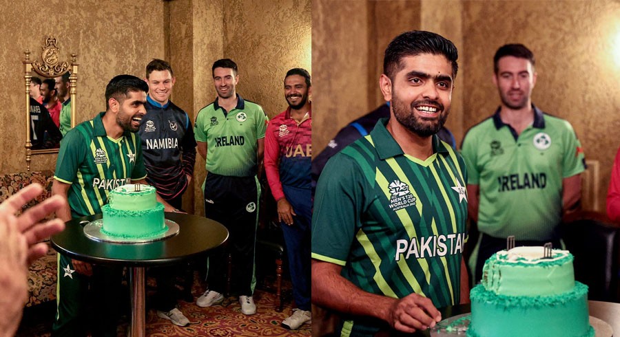 WATCH: Babar Azam celebrates birthday during captains' day ahead of World Cup