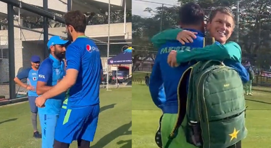 WATCH: Pakistan stars catch up with other teams' players on the sidelines