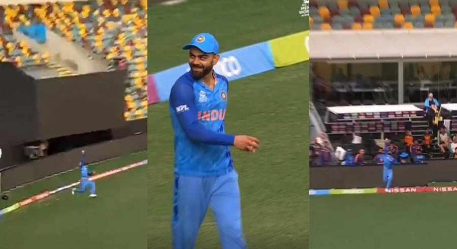 Watch: Virat Kohli's remarkable one-handed catch against Australia