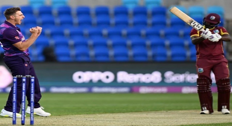 ٹی20 ورلڈ کپ میں ایک اور اپ سیٹ، ویسٹ انڈیز کو اسکاٹ لینڈ کے ہاتھوں شکست