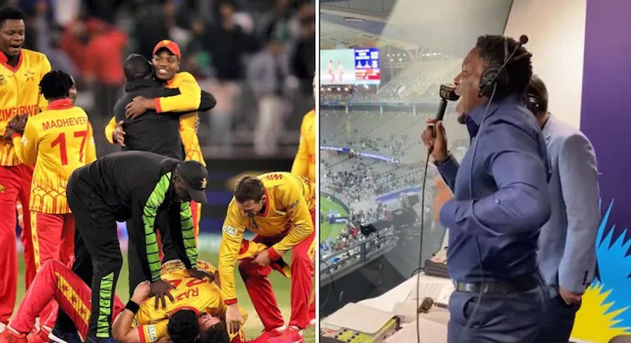 WATCH: Pommie Mbangwa's amazing final ball commentary in Zimbabwe's historic win