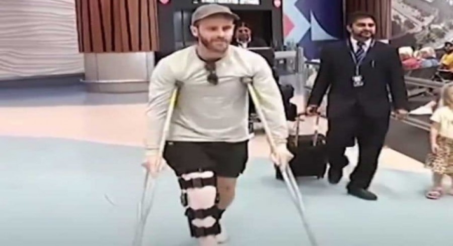 آئی پی ایل میں انجری، کین ولیمسن بیساکھیوں پر آ گئے