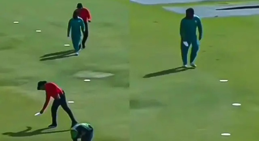 WATCH: Umpires change dimensions of 30-yard circle during match