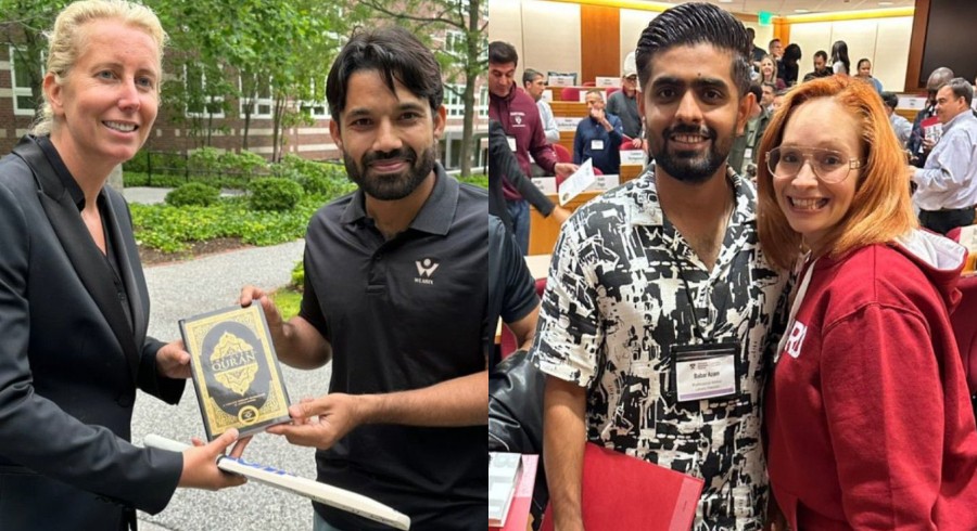 Rizwan gifts Holy Quran to Harvard teacher, Babar inspires classmate