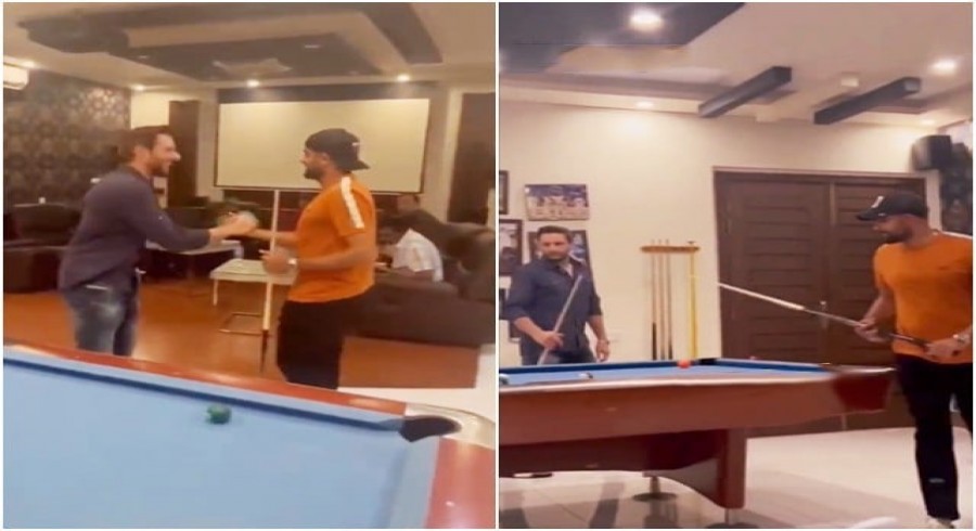 بابراعظم اور شاہد آفریدی کی اسنوکر کھیلتے ہوئے ویڈیو وائرل