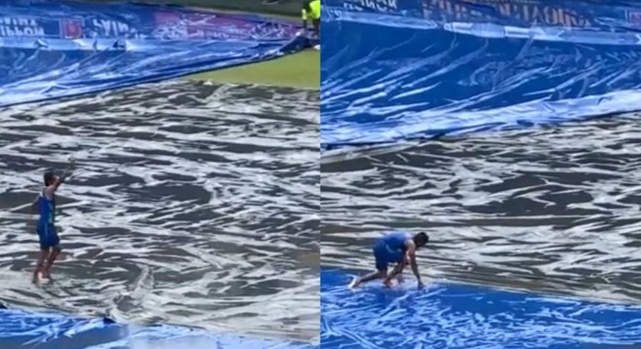 WATCH: Hassan Ali relishes rain during Pakistan, Sri Lanka Test