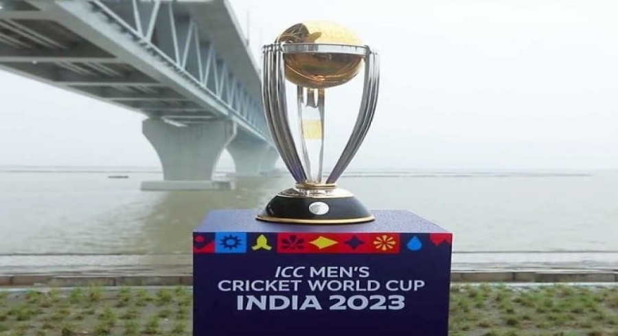 ورلڈکپ ٹرافی بنگلہ دیش پہنچ گئی، پدما برج پر رونمائی