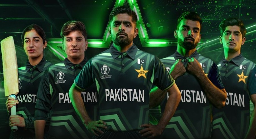 ورلڈکپ کے لیے پاکستانی کرکٹ ٹیم کی نئی کِٹ، ’اسٹارنیشن جرسی‘ کی رونمائی 
