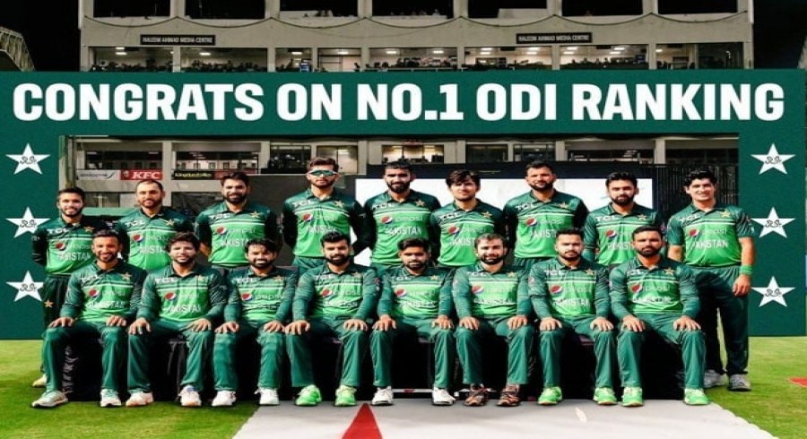 پاکستانی ٹیم ون ڈے رینکنگ میں پہلی پوزیشن پر واپس آگئی