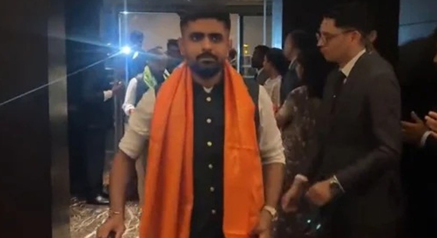 WATCH: Grand welcome for Babar Azam & Co. at team hotel