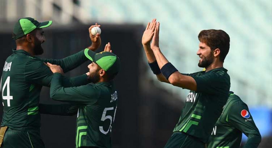 Shaheen Afridi reacts after breaking ODI record