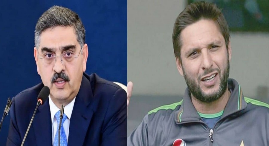 PM Kakar meets Shahid Afridi as Zaka Ashraf's tenure nears end