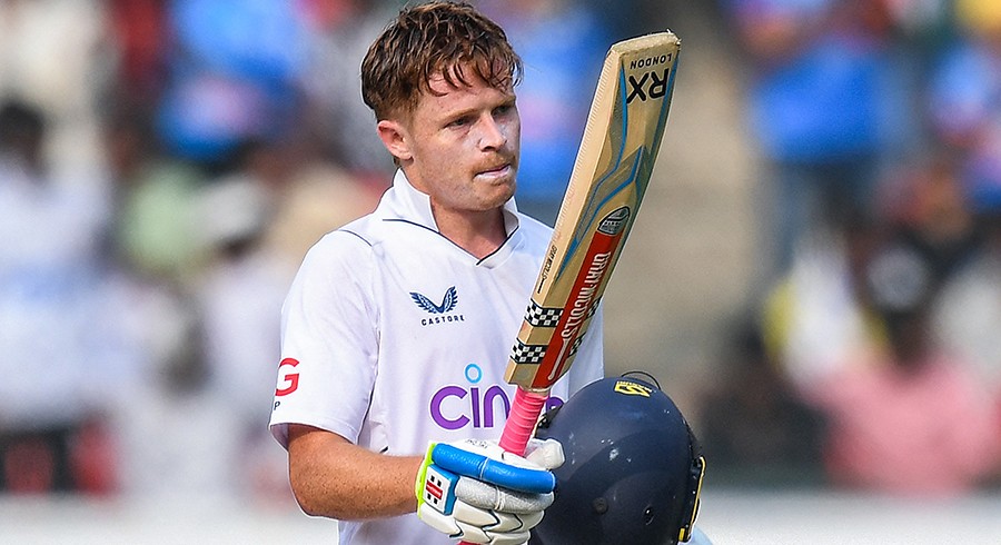 Ollie Pope's century gives England lead in opening match against India