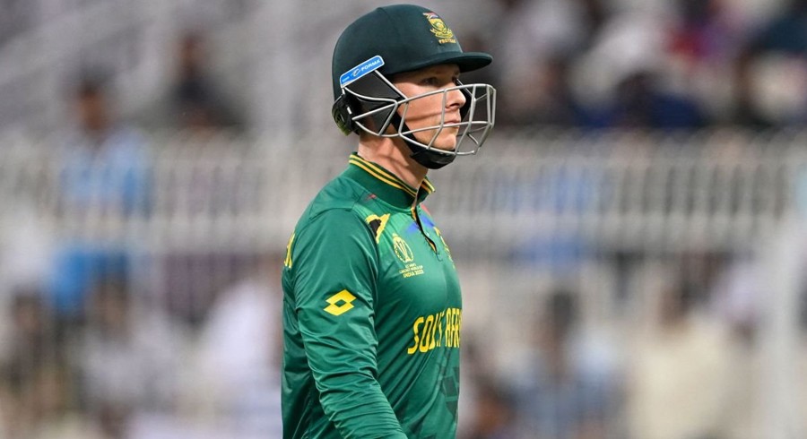 Rassie Van der Dussen reacts after being snubbed from T20 World Cup squad