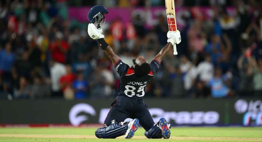 Aaron Jones achieves milestone in T20 World Cup opener