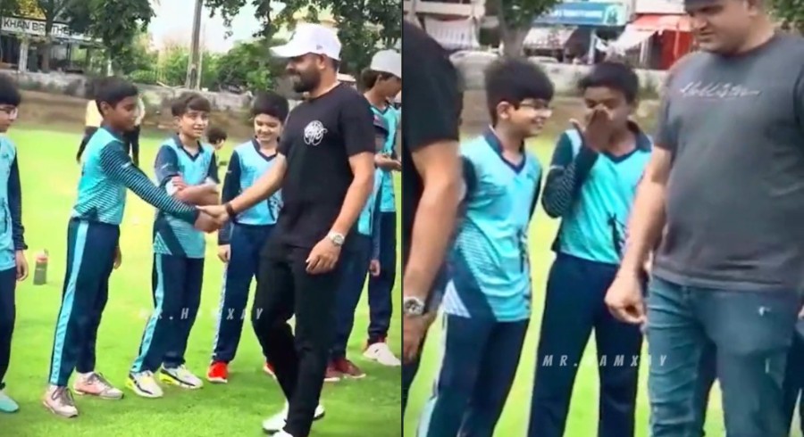 WATCH: Young fan kisses hand after meeting Babar Azam
