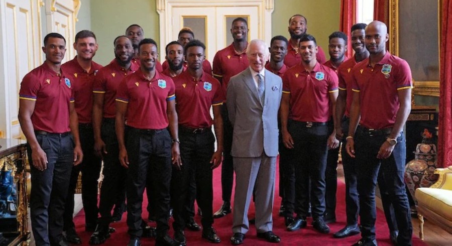 King Charles welcomes West Indies cricket team to Buckingham Palace