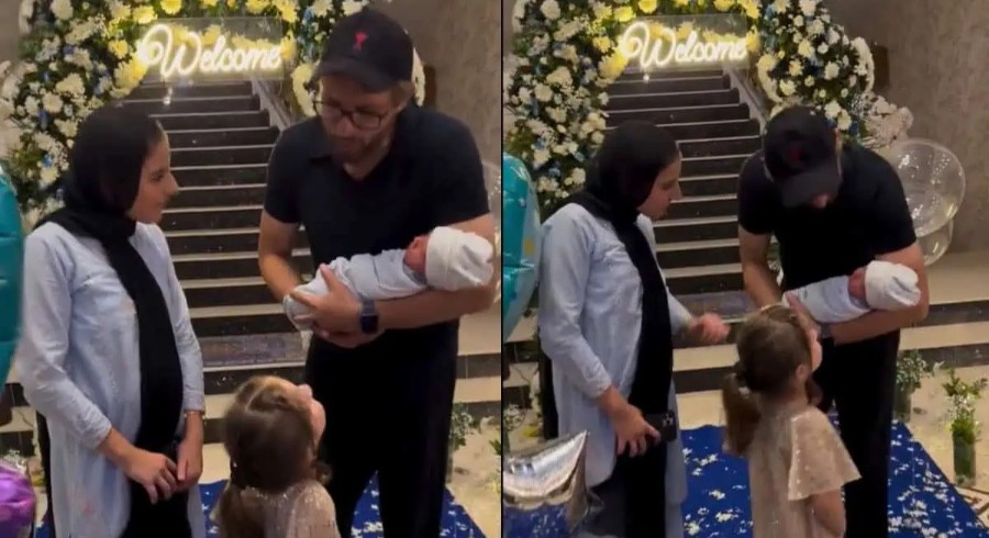 WATCH: Shahid Afridi’s heartwarming moment with grandson Aliyaar