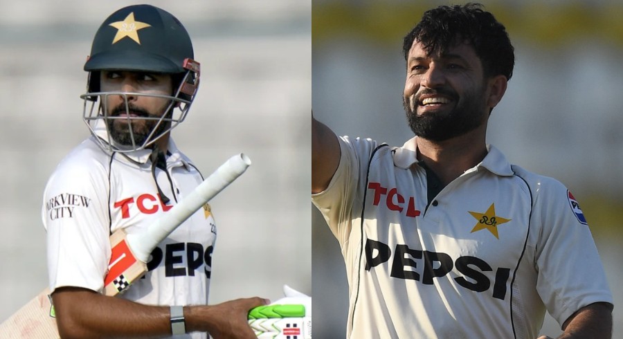 Babar Azam reacts to Kamran Ghulam's century on Test debut against England