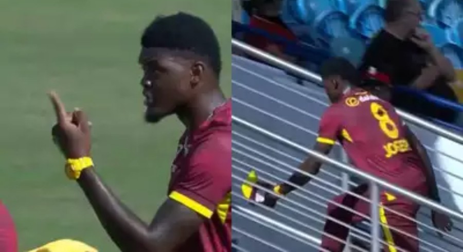 WATCH: Alzarri Joseph storms off the field after heated exchange with skipper Shai Hope