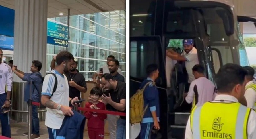 Champions Trophy 2025 Indian cricket team arrives in Dubai