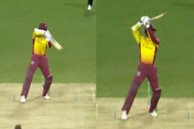 WATCH: Mayers' stunning back-foot cover drive for 105-meter six stuns everyone