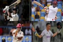 How many batters have hit six fours in an over of Test cricket?